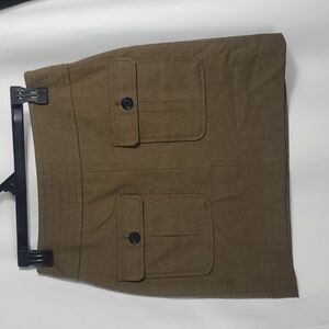 LOFT Brown Tan Mini Pencil Skirt Casual